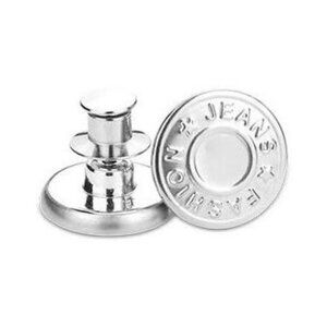 Adjustable Silver Buttons Pins to Modify Size